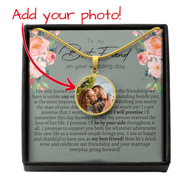 Custom Best Friend Wedding Flower Necklace - Love You This Much